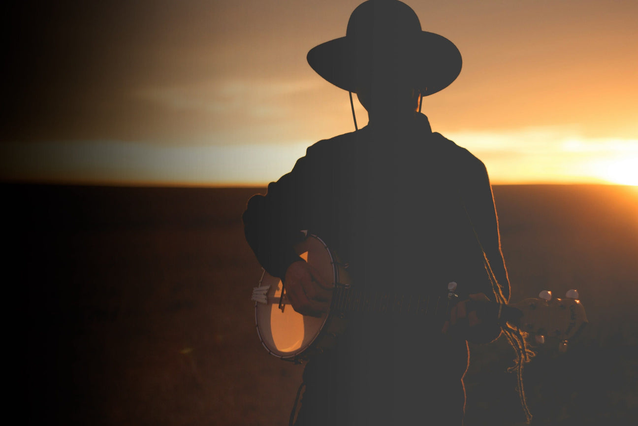 country musician playing banjo